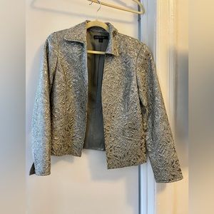 Silver textured Lafayette 148 blazer